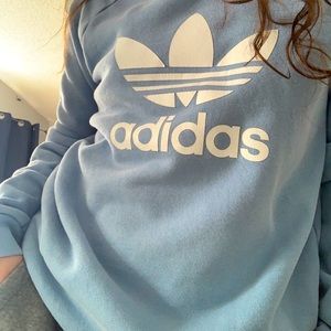 ADIDAS blue crew neck